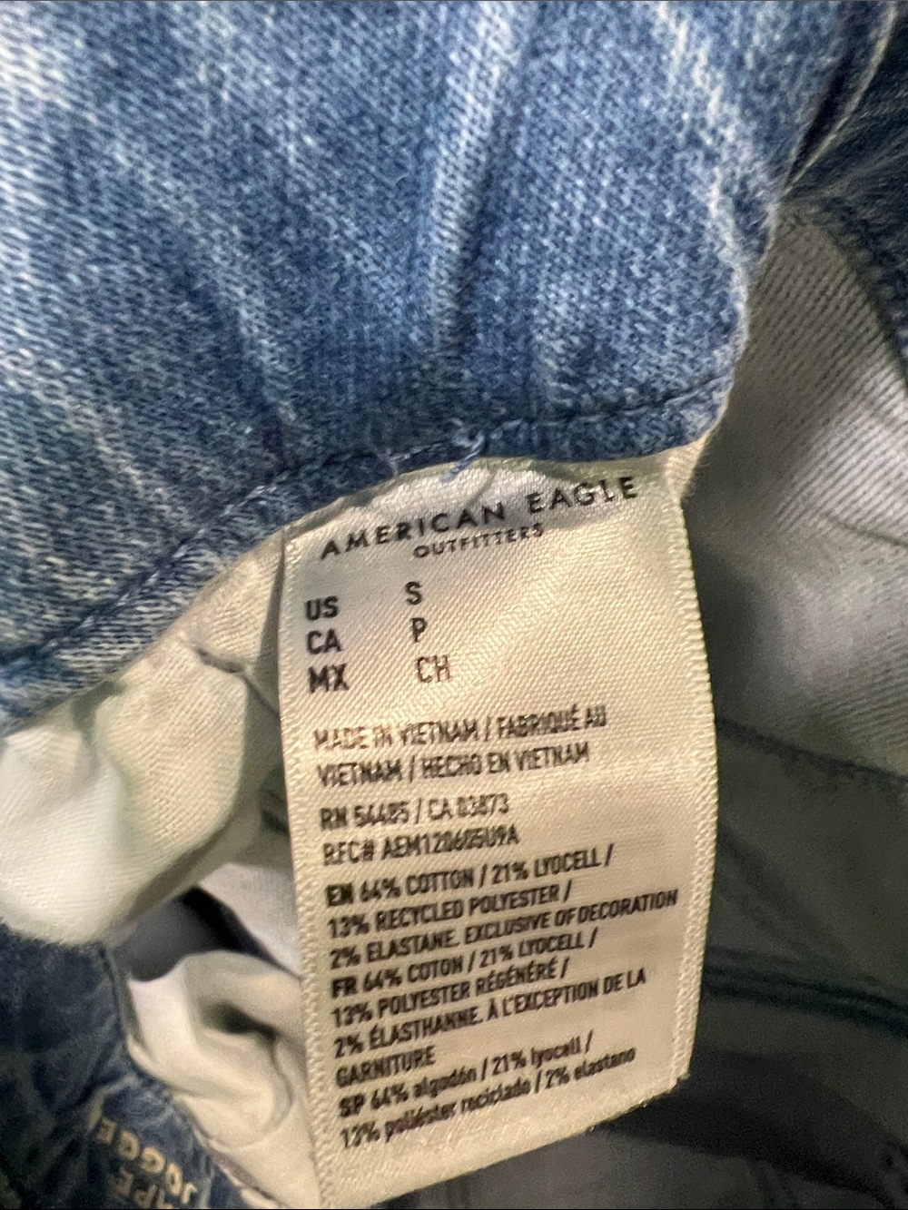 American Eagle Outfitters Light Blue Wide-Leg Drawstring Jean Joggers - Women’s - Picture 2 of 4